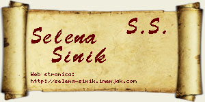 Selena Šinik vizit kartica